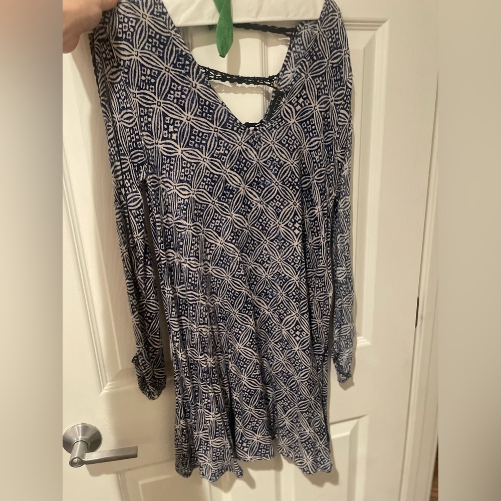 ASTR blue mid length tunic dress size medium